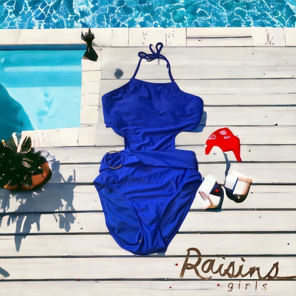 Raisin’s Girls CHITA Monokini Royal Blue Size 16 (Big girls)
